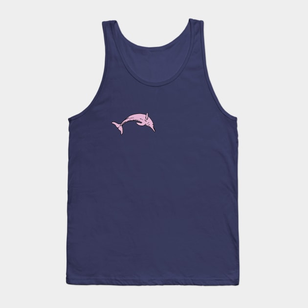 Pink river dolphin Tank Top by JennyGreneIllustration